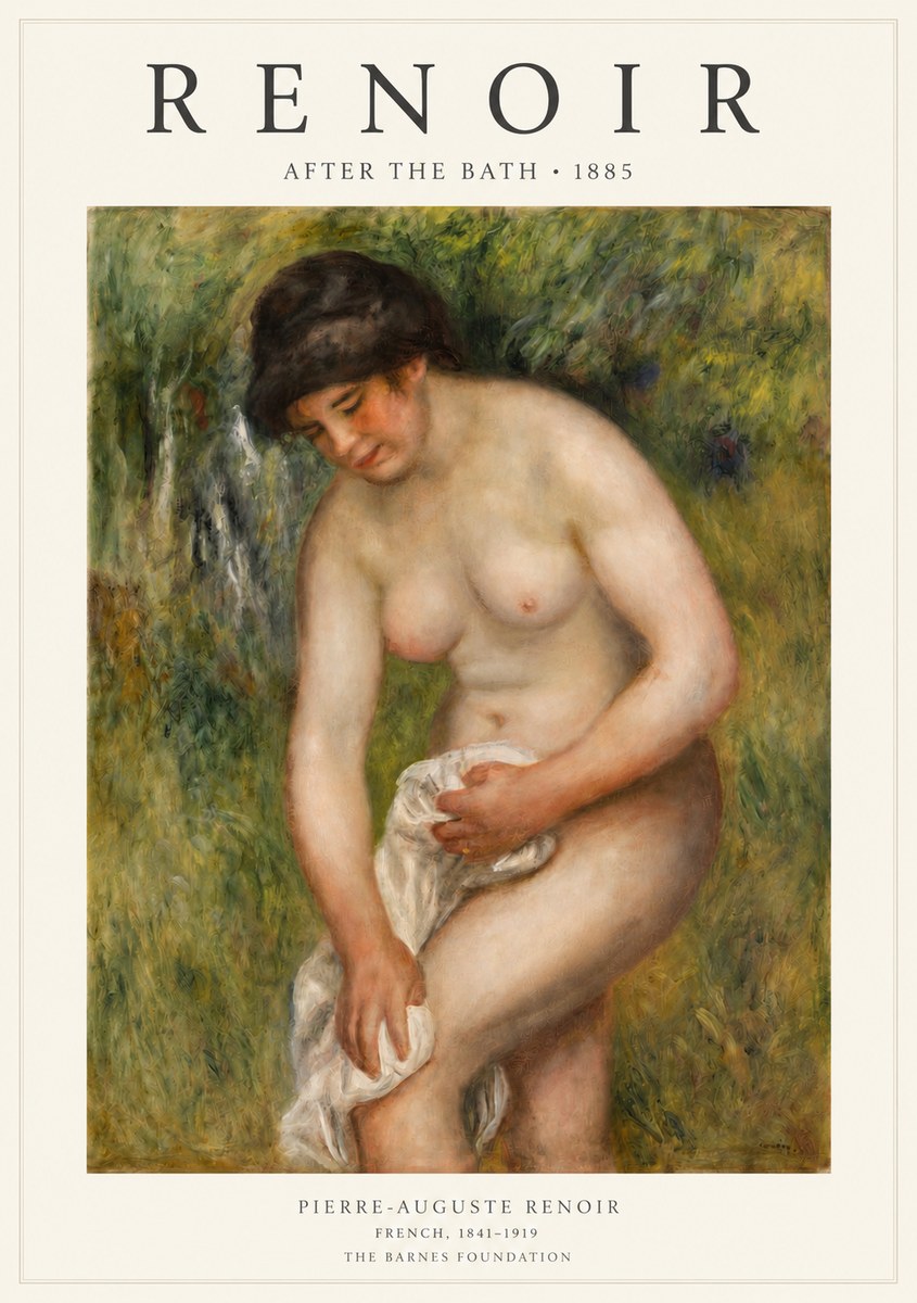 Renoir After the Bath No3 - Plakát