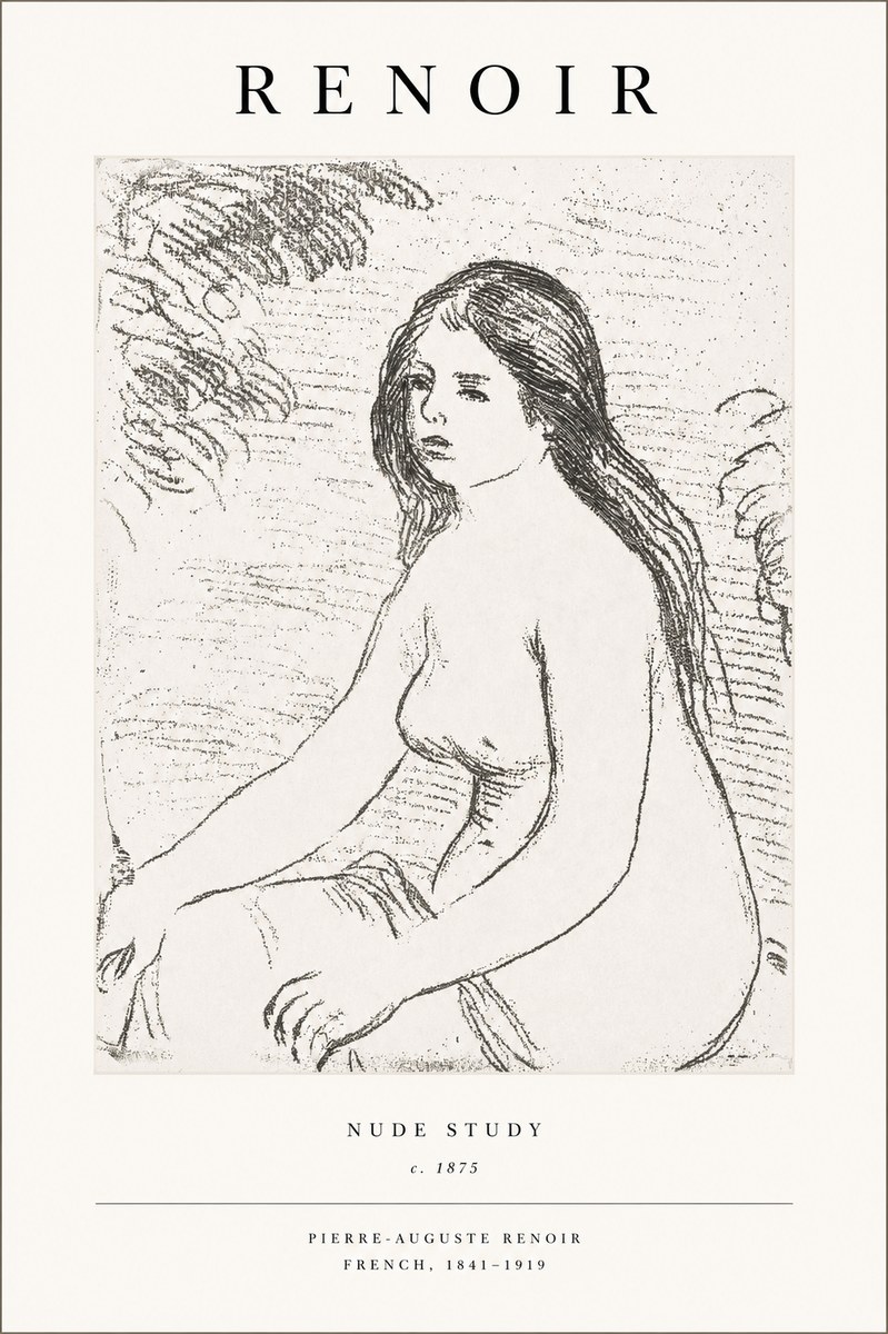 Renoir Nude Study No1 - Plakát