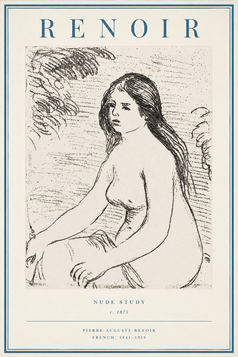 Renoir Nude Study No2 - Plakát