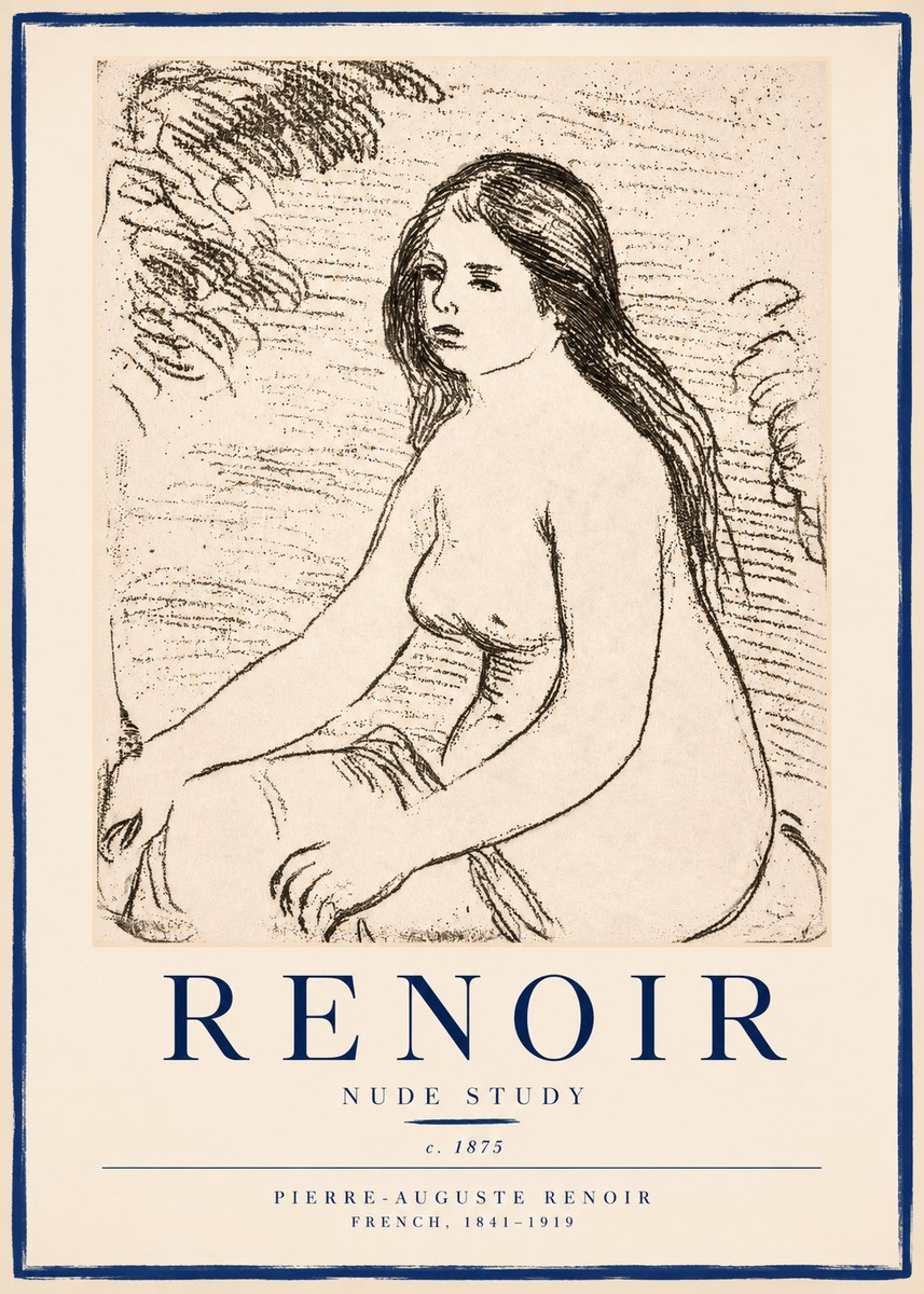 Renoir Nude Study No3 - Plakát