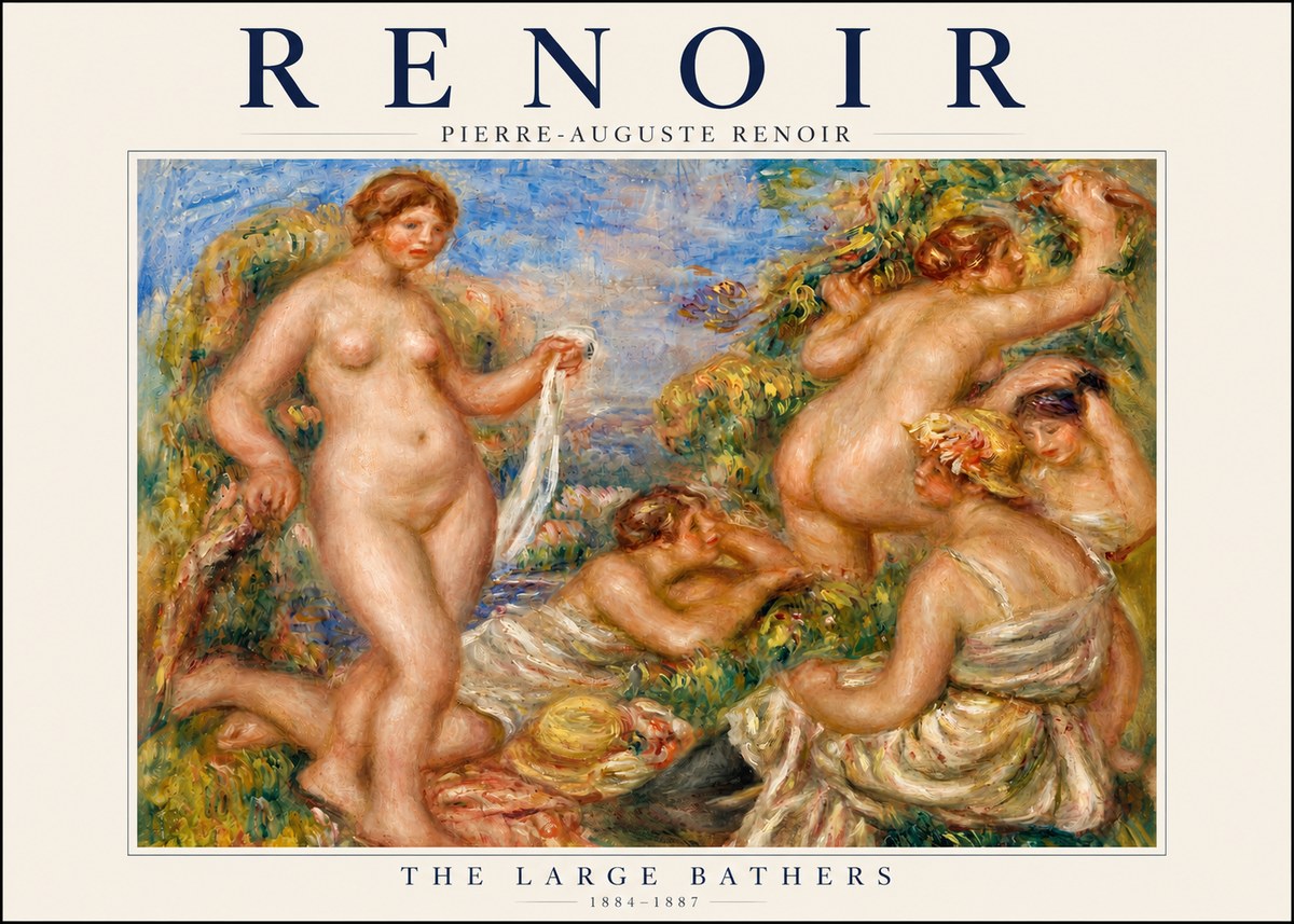 Renoir The Large Bathers No3 - Plakát