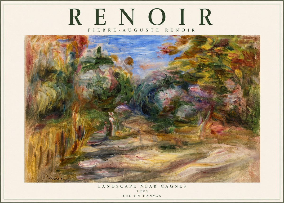 Renoir Landscape Near Cagnes III No2 - Plakát