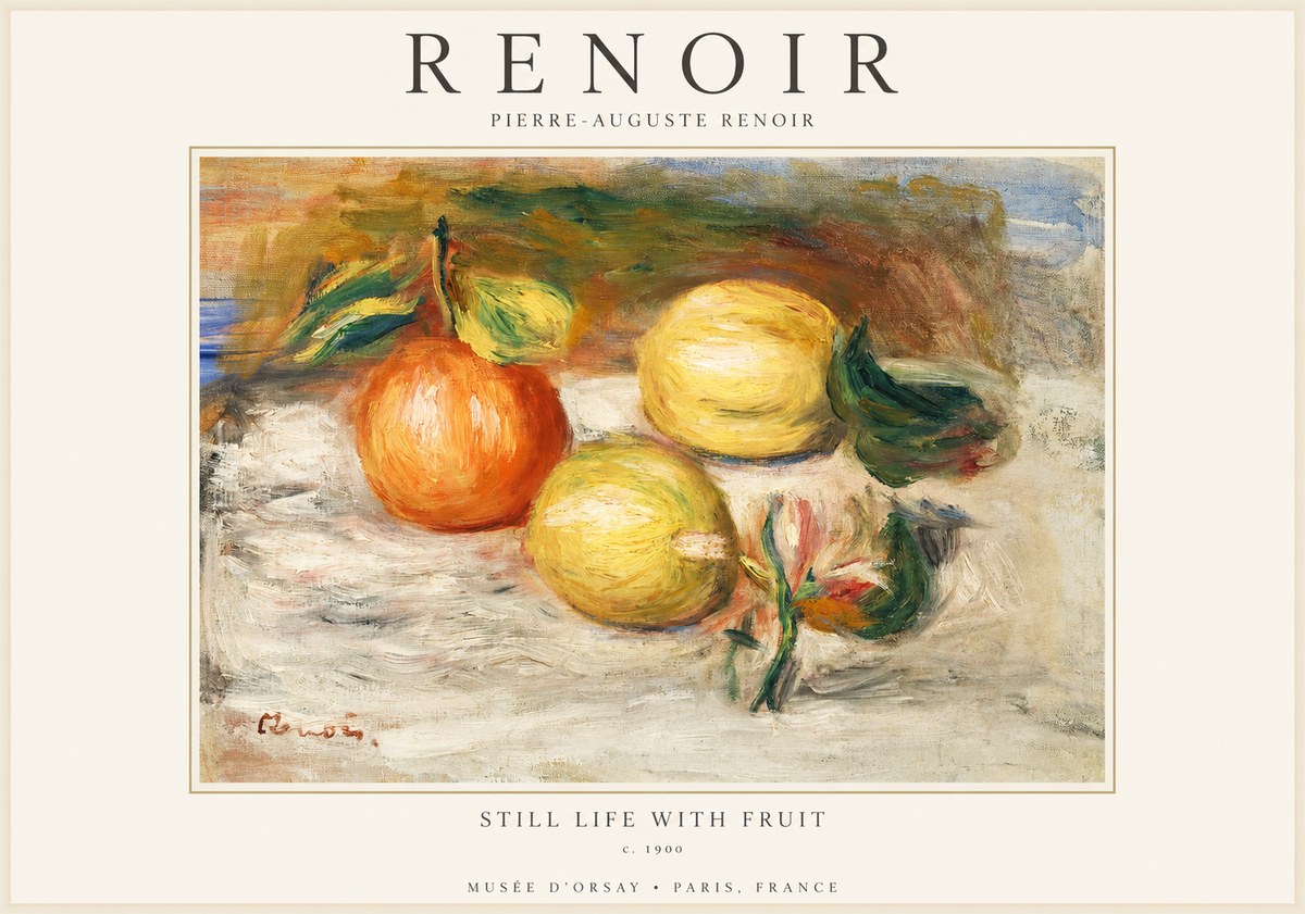 Renoir Still Life with Fruit II No1 - Plakát