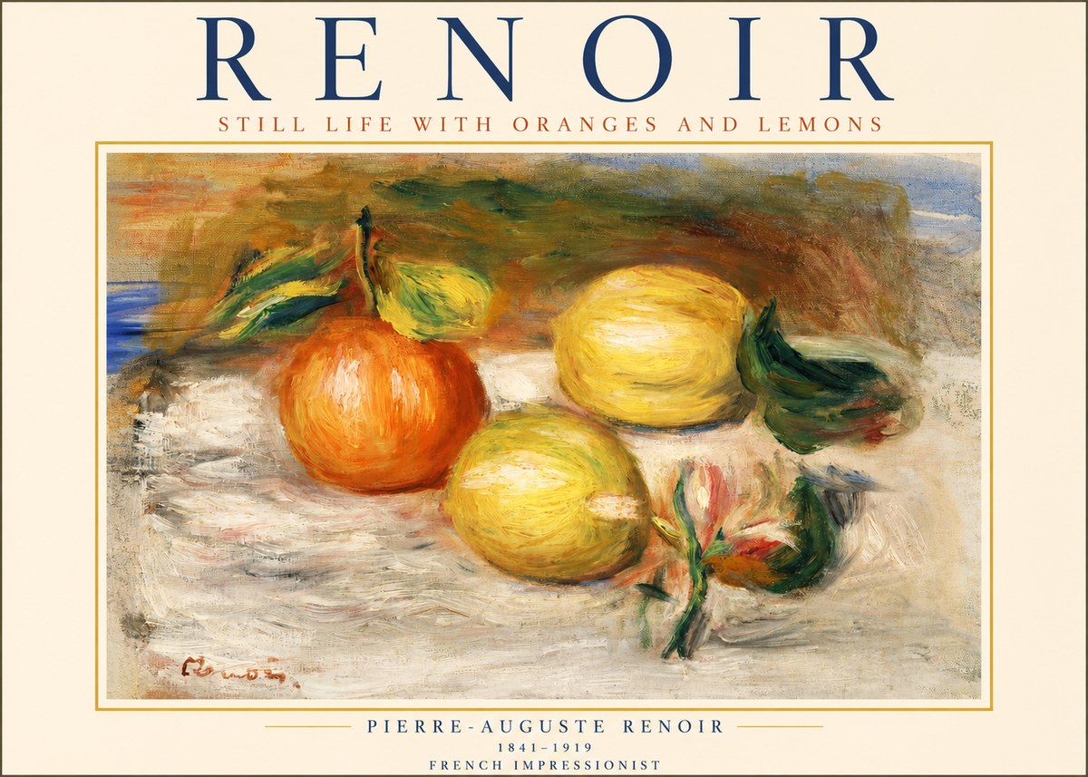 Renoir Still Life with Fruit II No2 - Plakát