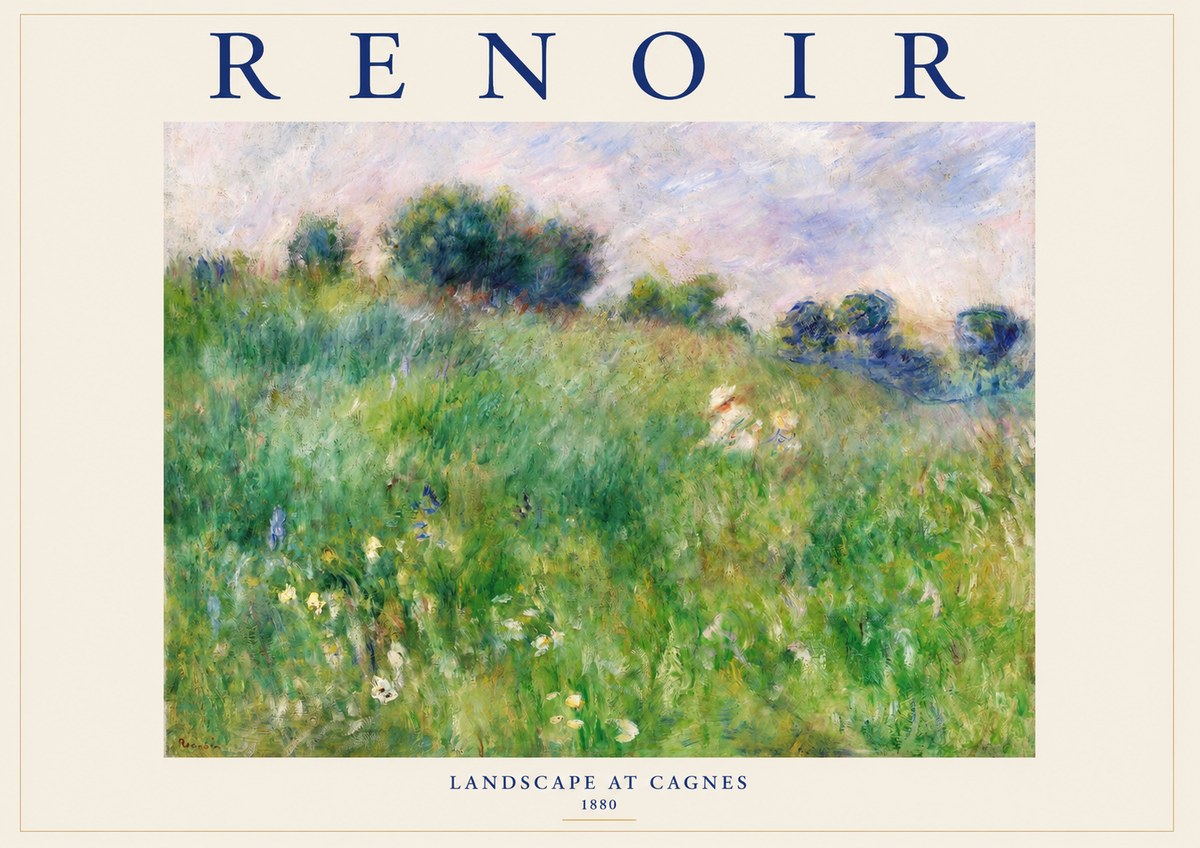Renoir Landscape at Cagnes No1 - Plakát