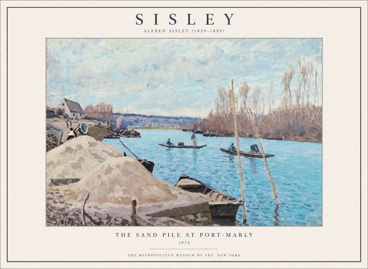 Sisley The Sand Pile at Port-marly No1 - Plakát