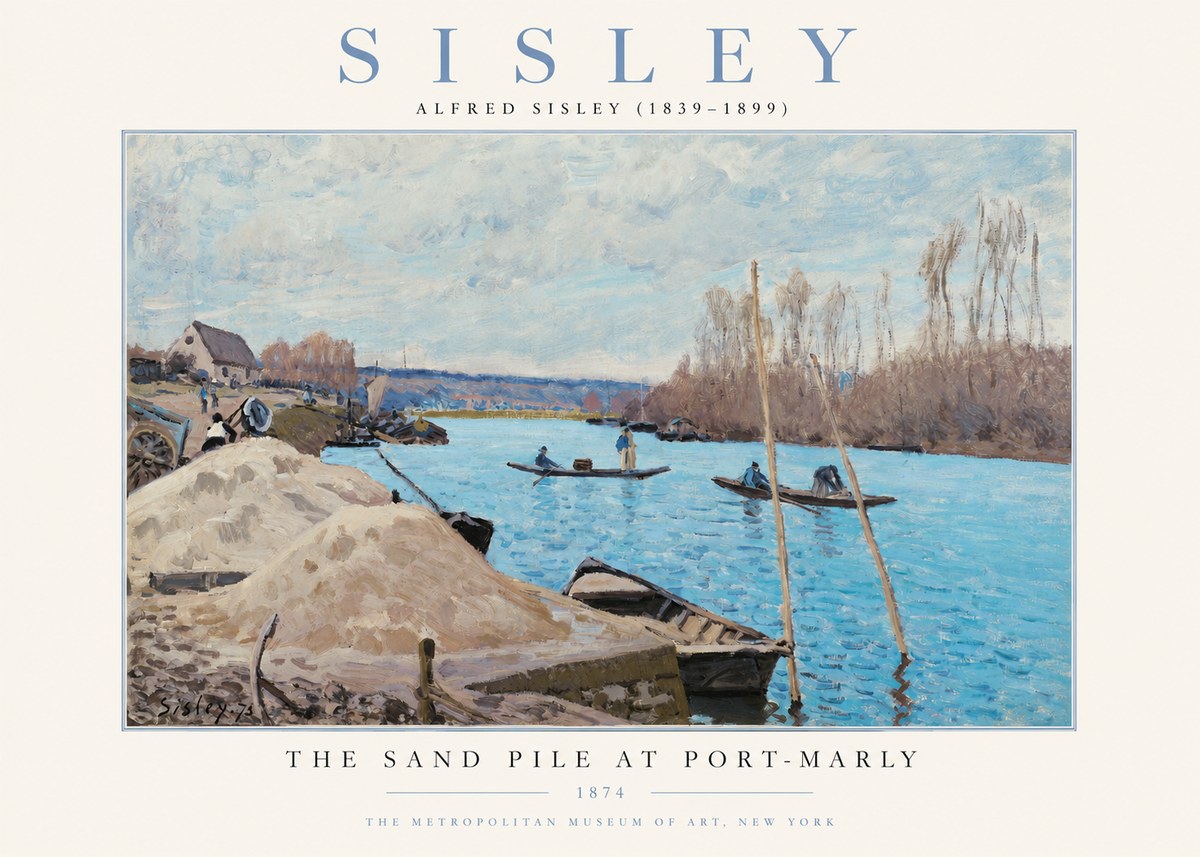 Sisley The Sand Pile at Port-marly No2 - Plakát