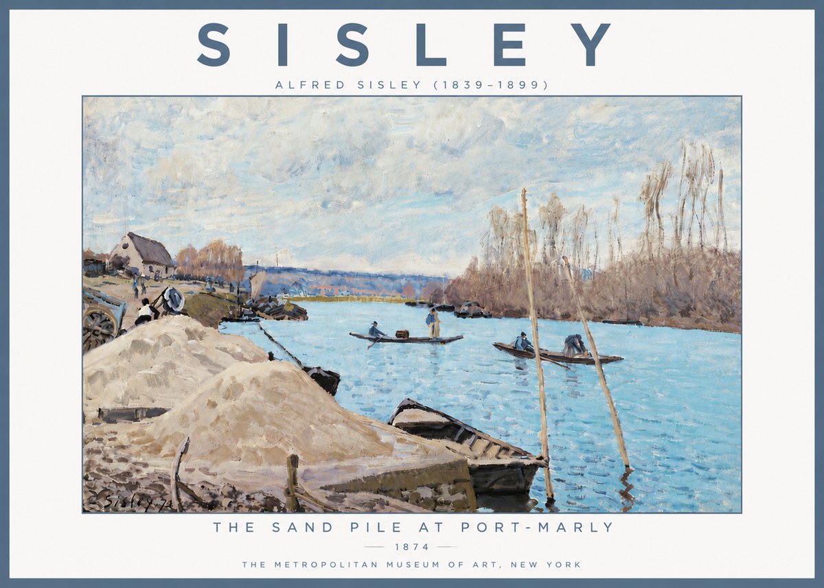 Sisley The Sand Pile at Port-marly No5 - Plakát