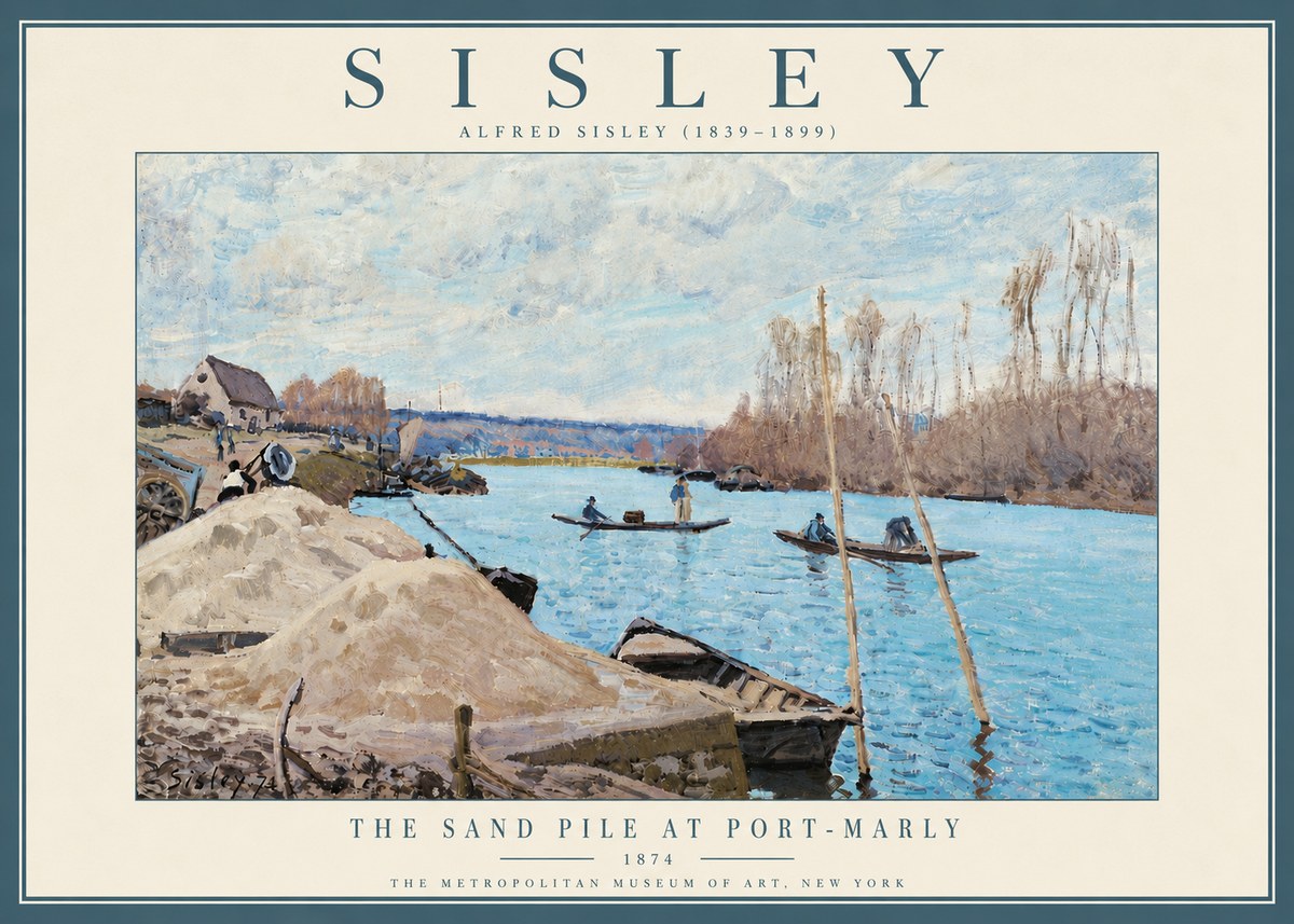 Sisley The Sand Pile at Port-marly No6 - Plakát