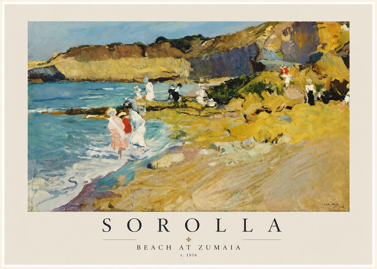 Sorolla Beach at Zumaia No3 - Plakát