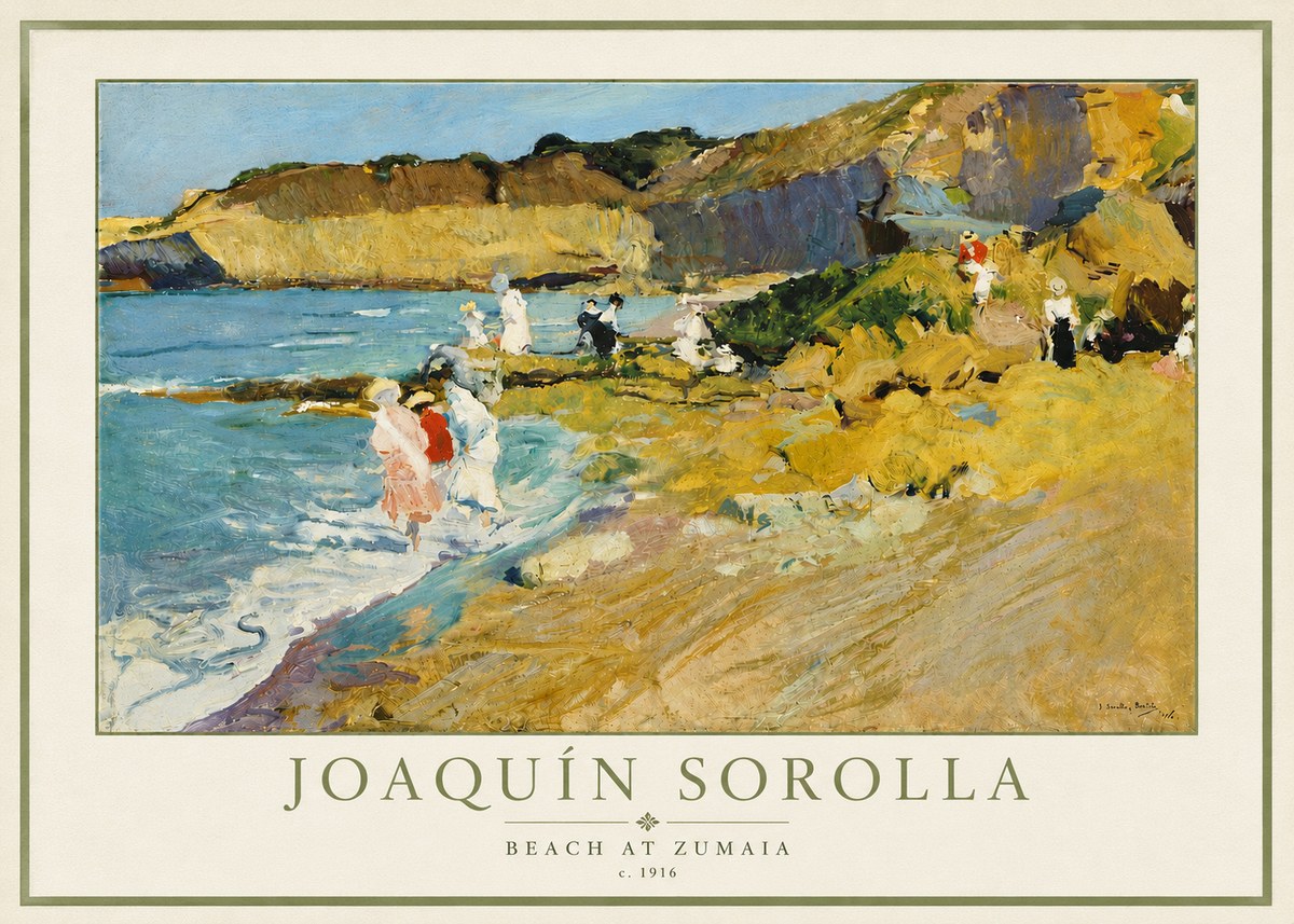 Sorolla Beach at Zumaia No5 - Plakát