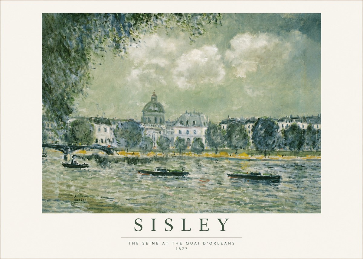 Sisley The Seine at the Quai D'orléans No1 - Plakát