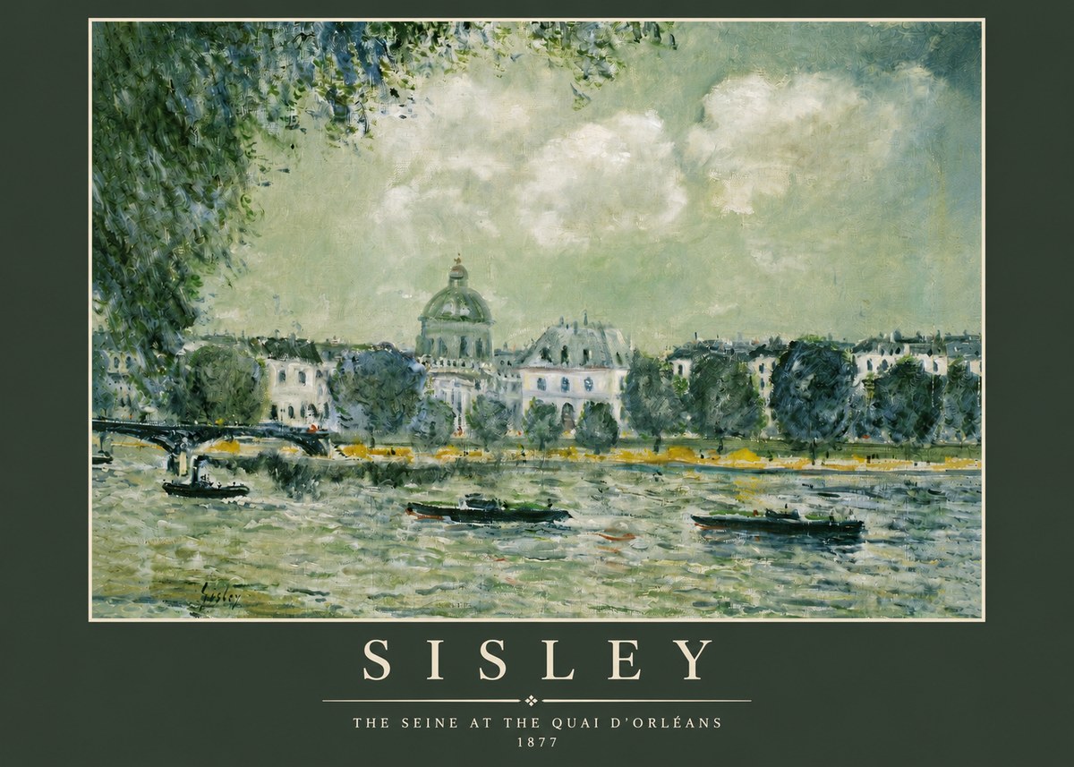 Sisley The Seine at the Quai D'orléans No3 - Plakát