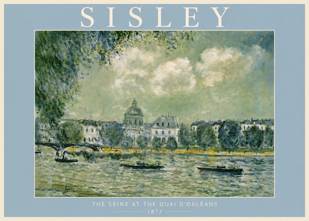Sisley The Seine at the Quai D'orléans No4 - Plakát