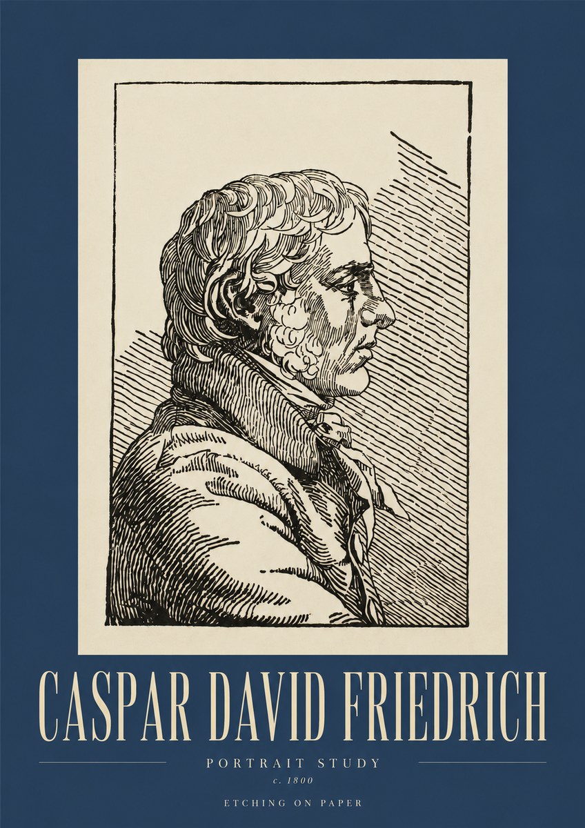 Caspar David Friedrich Portrait Study No3 - Plakát
