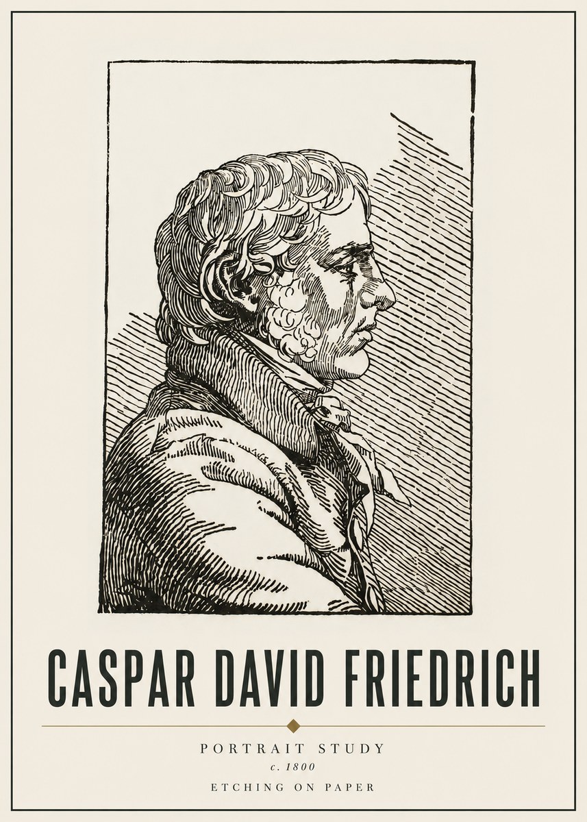 Caspar David Friedrich Portrait Study No4 - Plakát