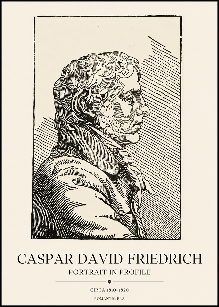 Caspar David Friedrich Portrait Study No6 - Plakát