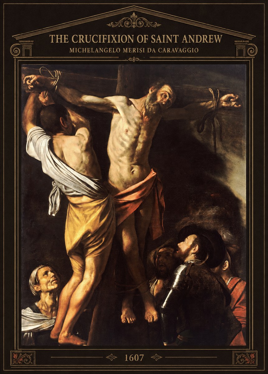 Michelangelo Merisi da Caravaggio The Crucifixion of Saint Andrew No3 - Plakát