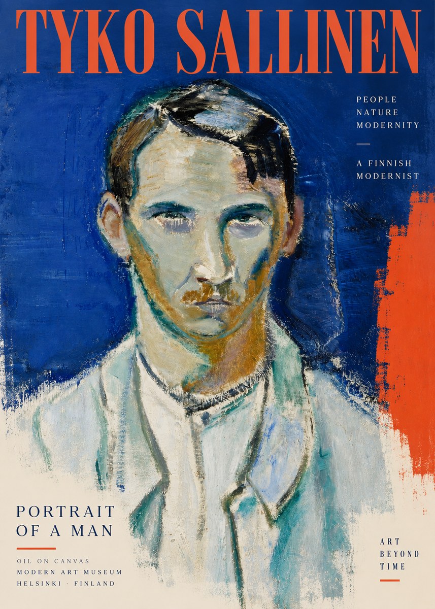 Tyko Sallinen Portrait of a Man IV No3 - Plakát
