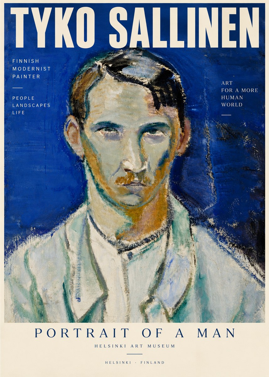 Tyko Sallinen Portrait of a Man IV No5 - Plakát
