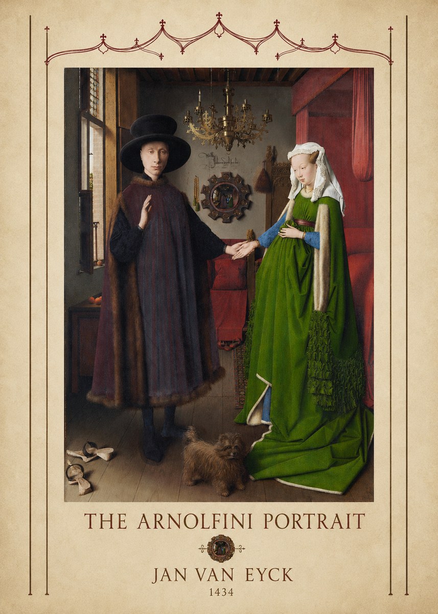 Jan van Eyck The Arnolfini Portrait VI No4 - Plakát