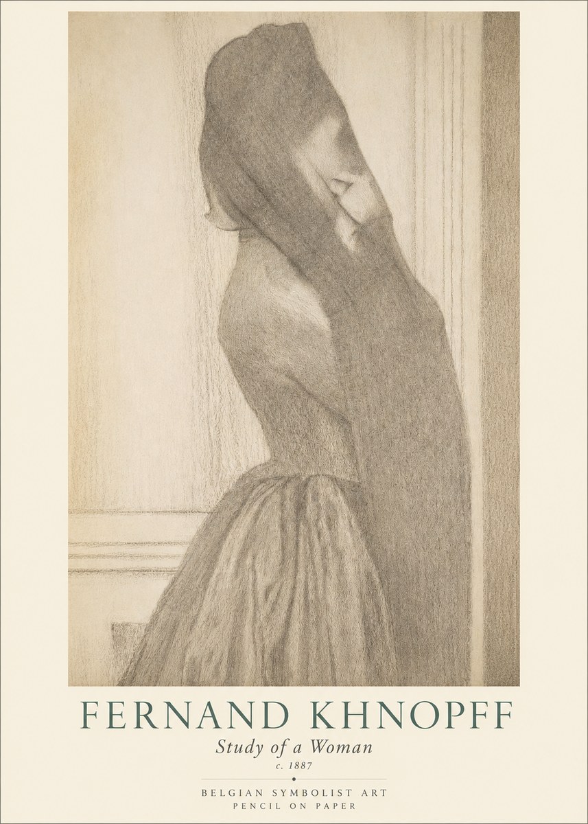 Fernand Khnopff Study of a Woman No1 - Plakát