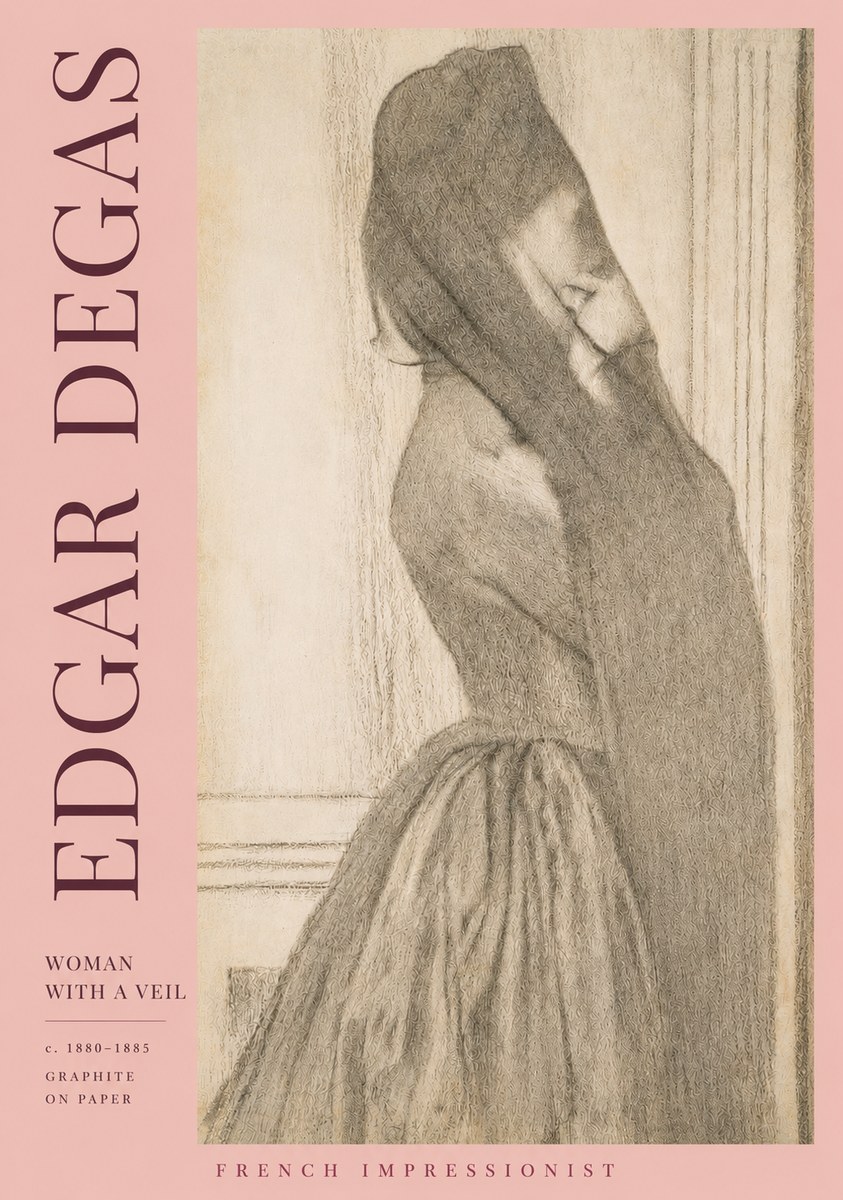 Edgar Degas Woman with a Veil No3 - Plakát