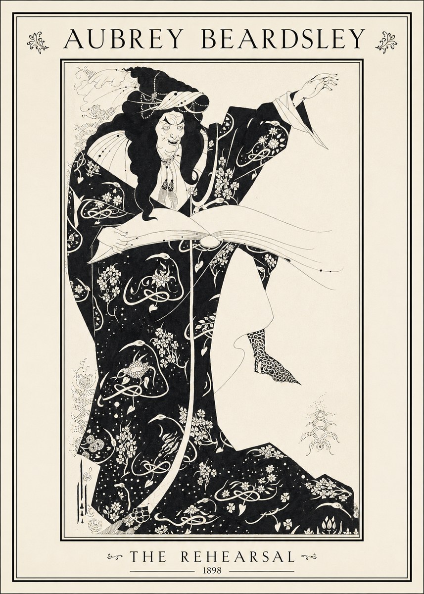 Aubrey Beardsley The Rehearsal No1 - Plakát