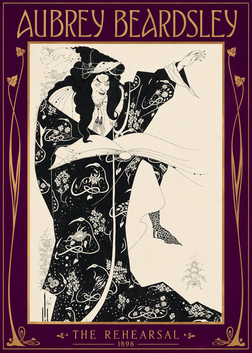 Aubrey Beardsley The Rehearsal No2 - Plakát
