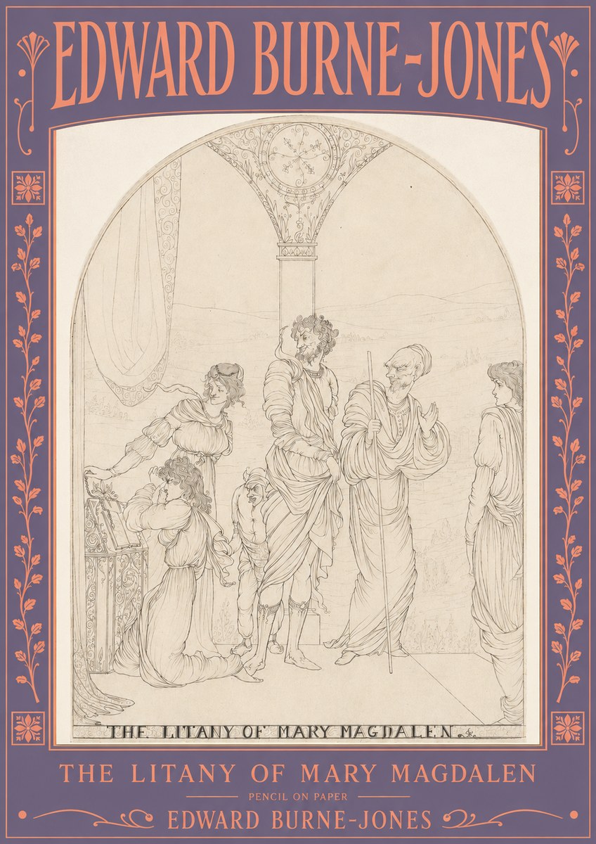 Edward Burne-Jones The Litany of Mary Magdalen No3 - Plakát