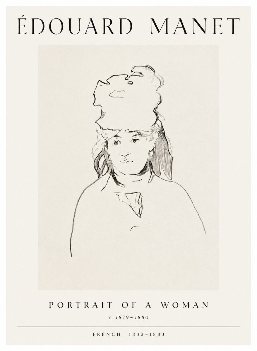 Édouard Manet Portrait of a Woman No1 - Plakát