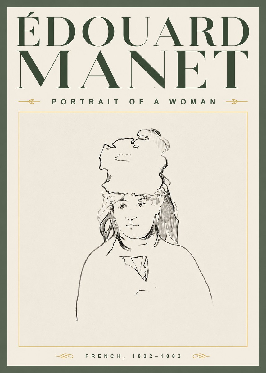 Édouard Manet Portrait of a Woman No3 - Plakát