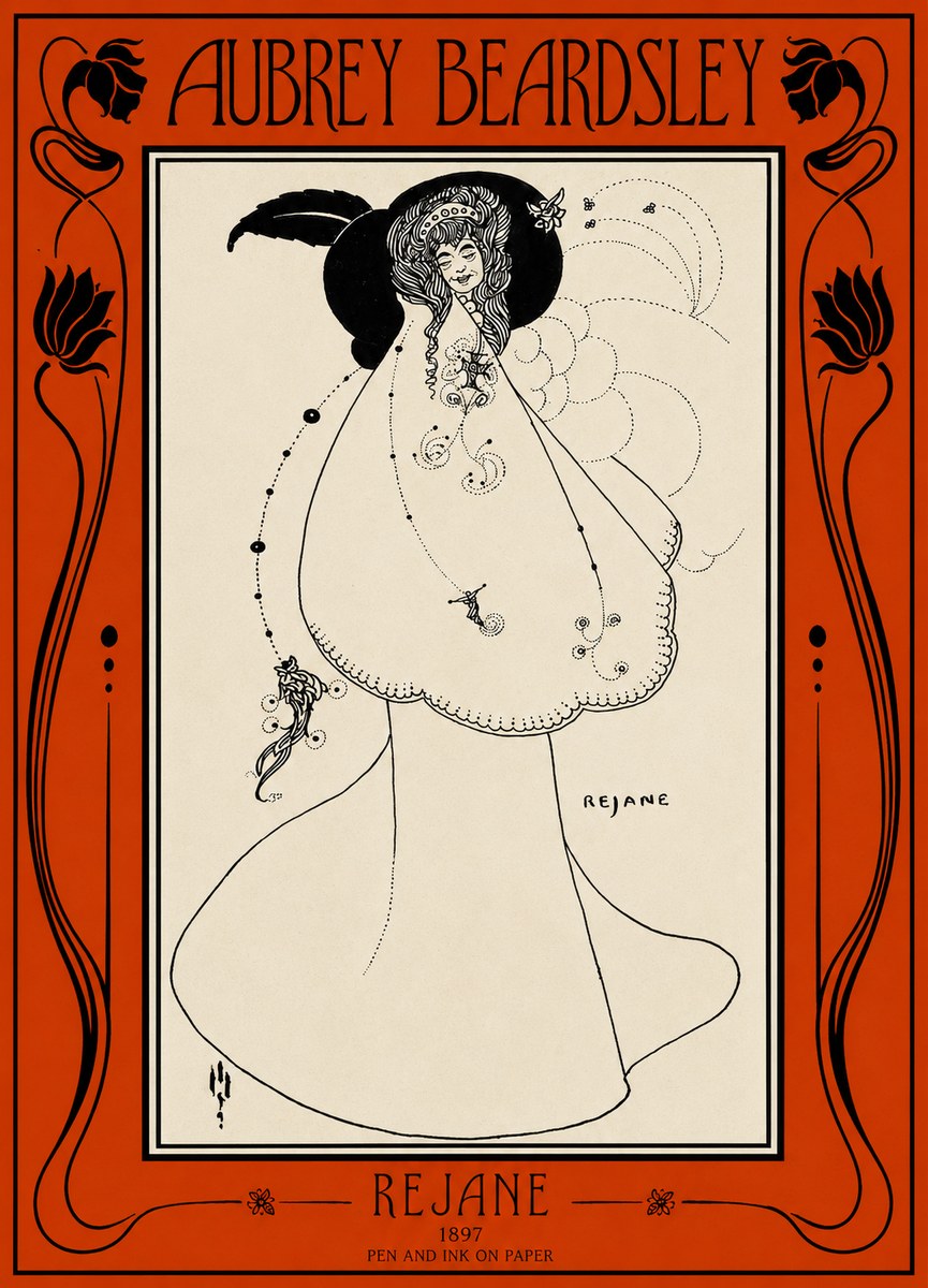 Aubrey Beardsley Rejane I No2 - Plakát