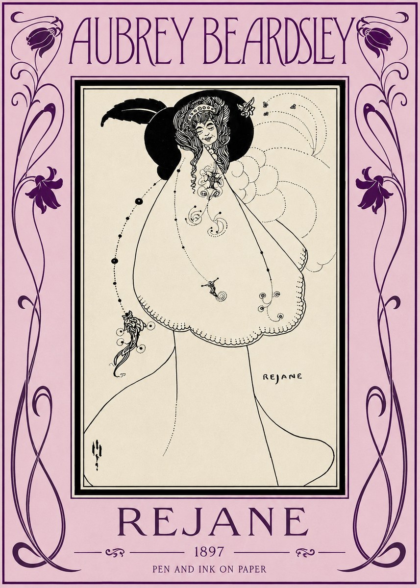 Aubrey Beardsley Rejane I No3 - Plakát