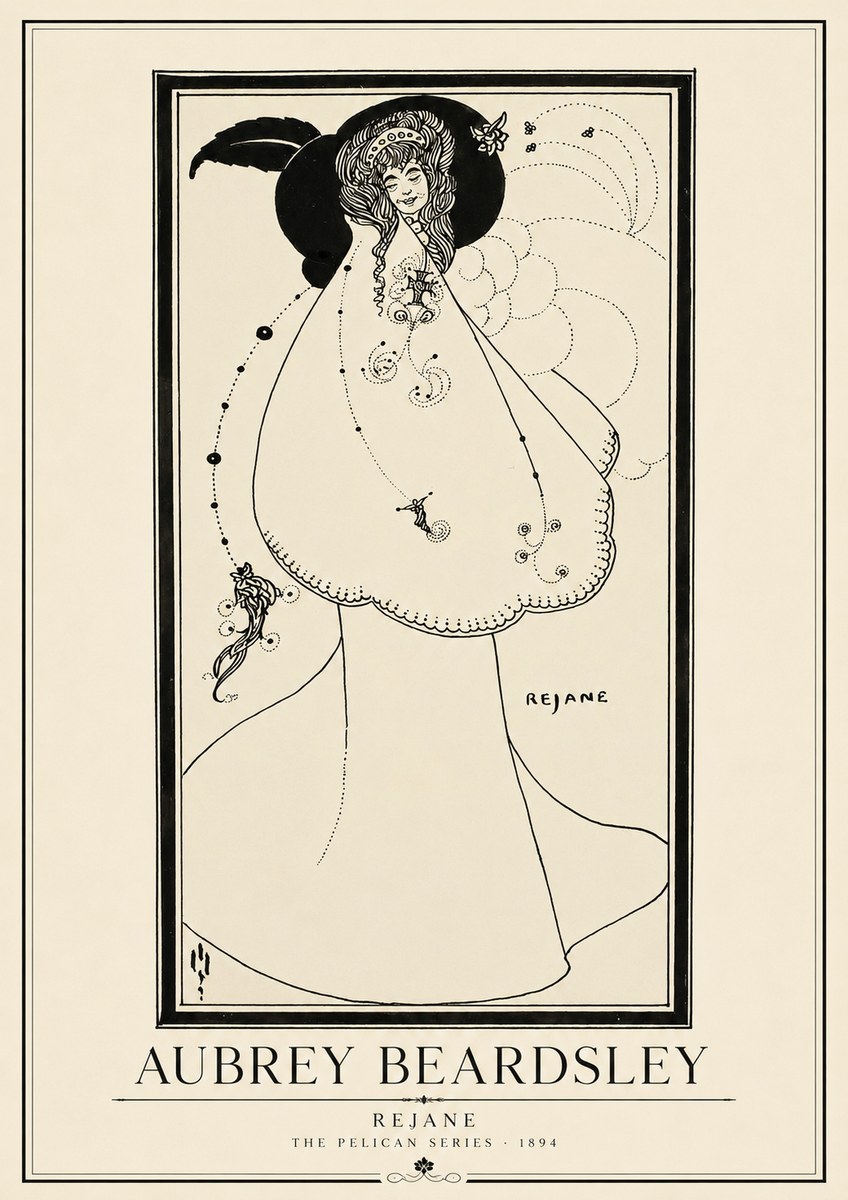 Aubrey Beardsley Rejane I No6 - Plakát