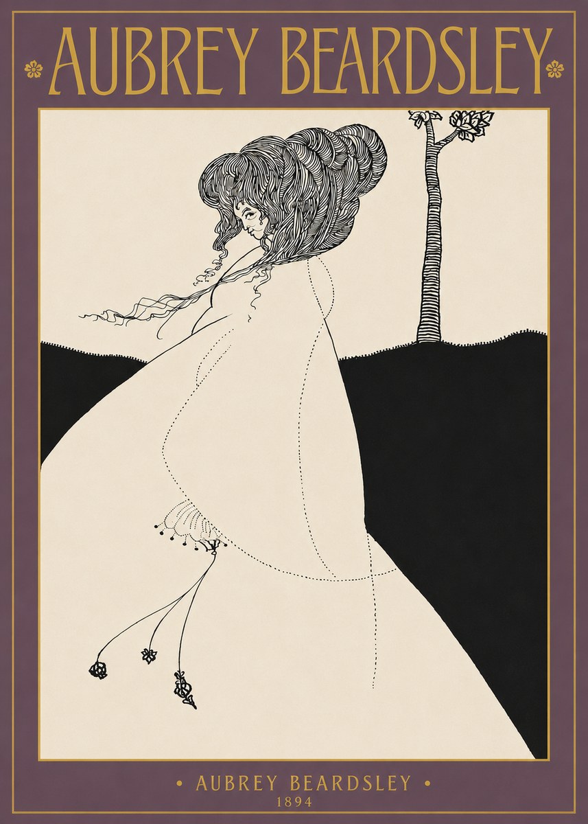 Aubrey Beardsley The Pallid Princess No2 - Plakát