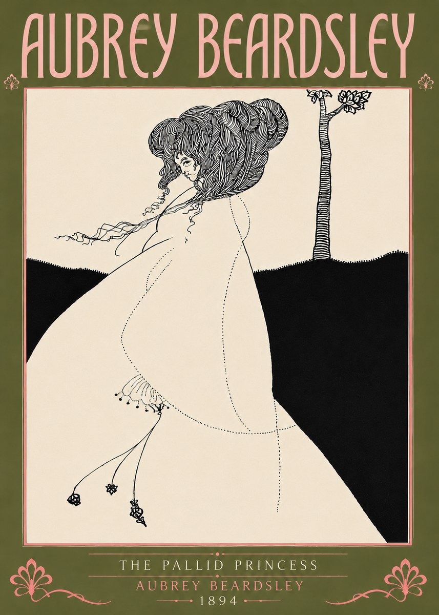 Aubrey Beardsley The Pallid Princess No5 - Plakát