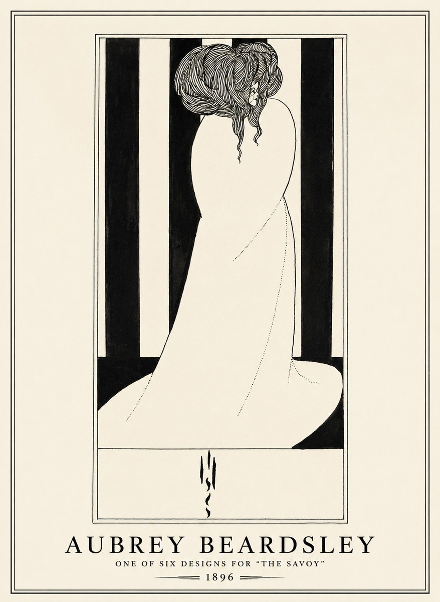 Aubrey Beardsley One of Six Designs for 'the Savoy' No1 - Plakát
