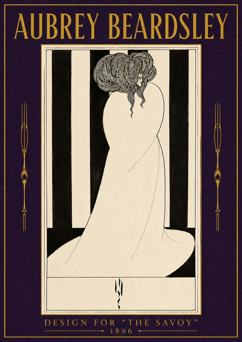 Aubrey Beardsley One of Six Designs for 'the Savoy' No3 - Plakát