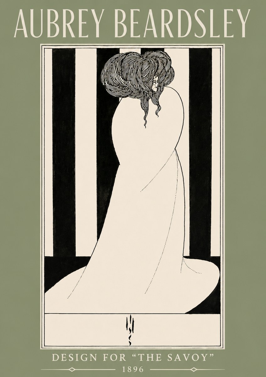 Aubrey Beardsley One of Six Designs for 'the Savoy' No4 - Plakát