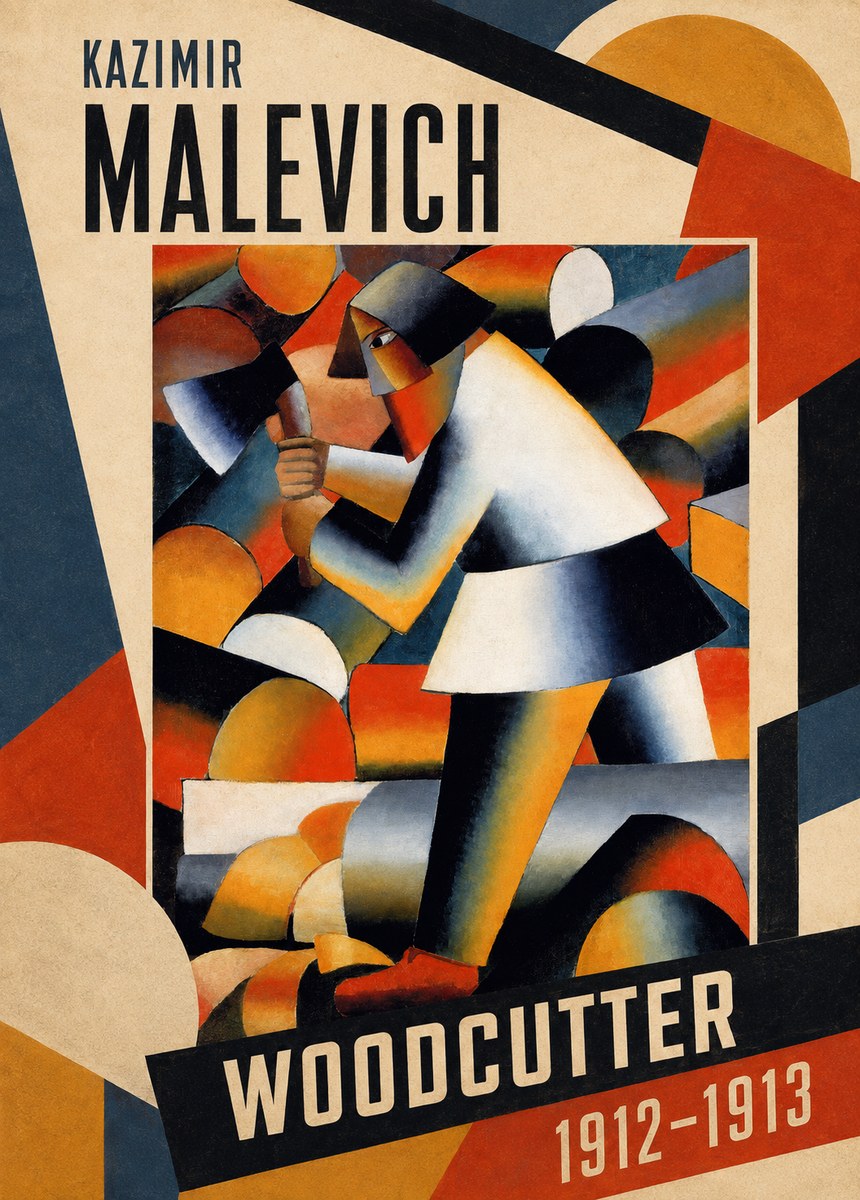 Kazimir Malevich Woodcutter No1 - Plakát
