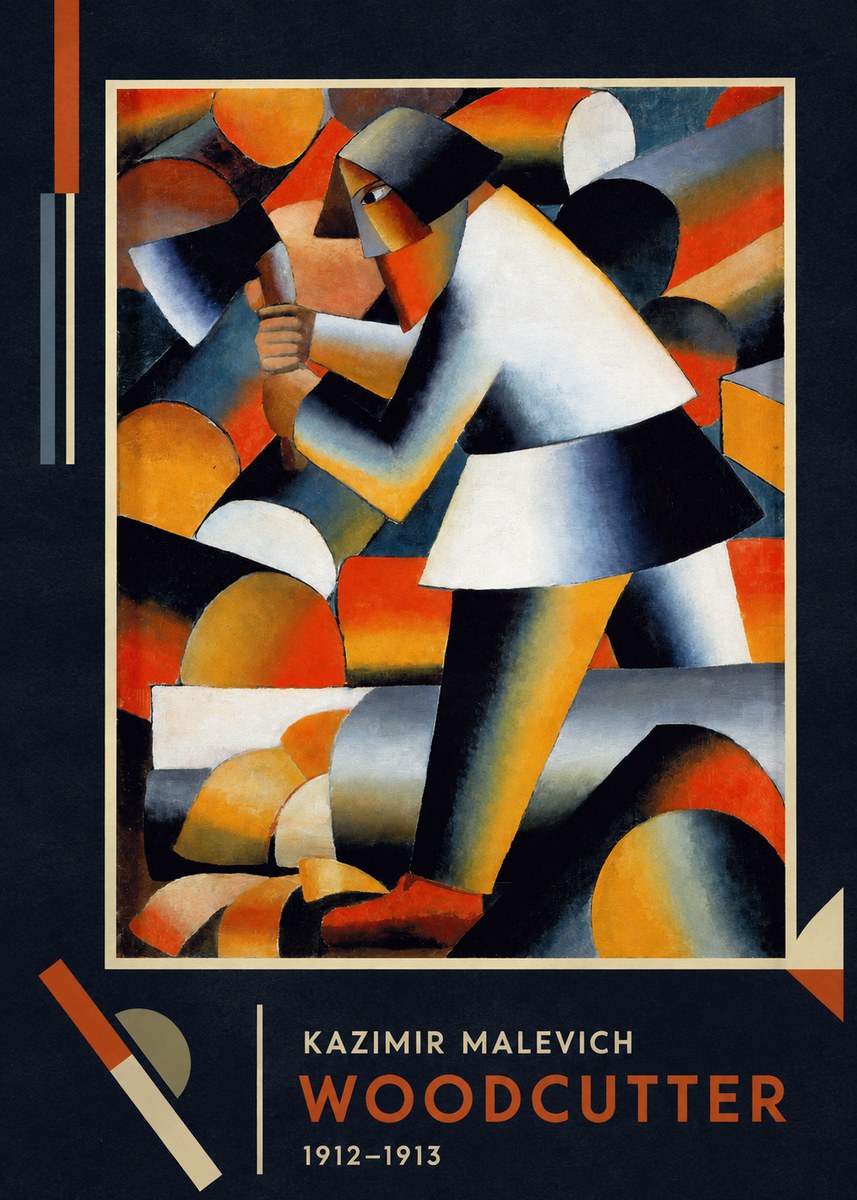 Kazimir Malevich Woodcutter No2 - Plakát