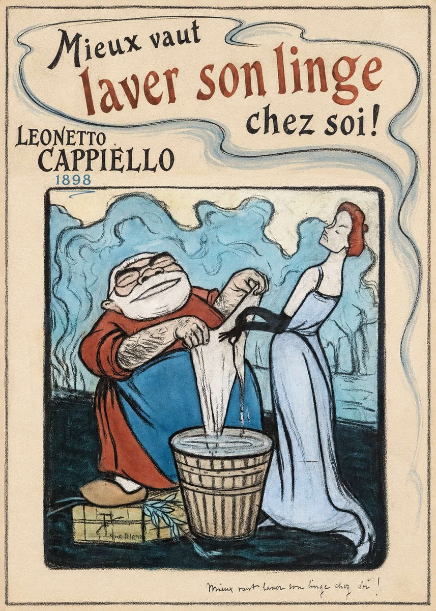 Leonetto Cappiello Mieux Vaut Laver Son Linge Chez Soi! No1 - Plakát
