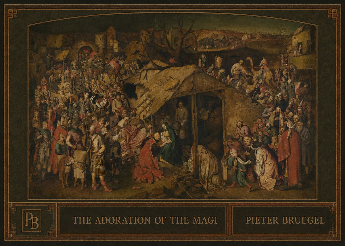 Pieter Bruegel The Adoration of the Magi No4 - Plakát
