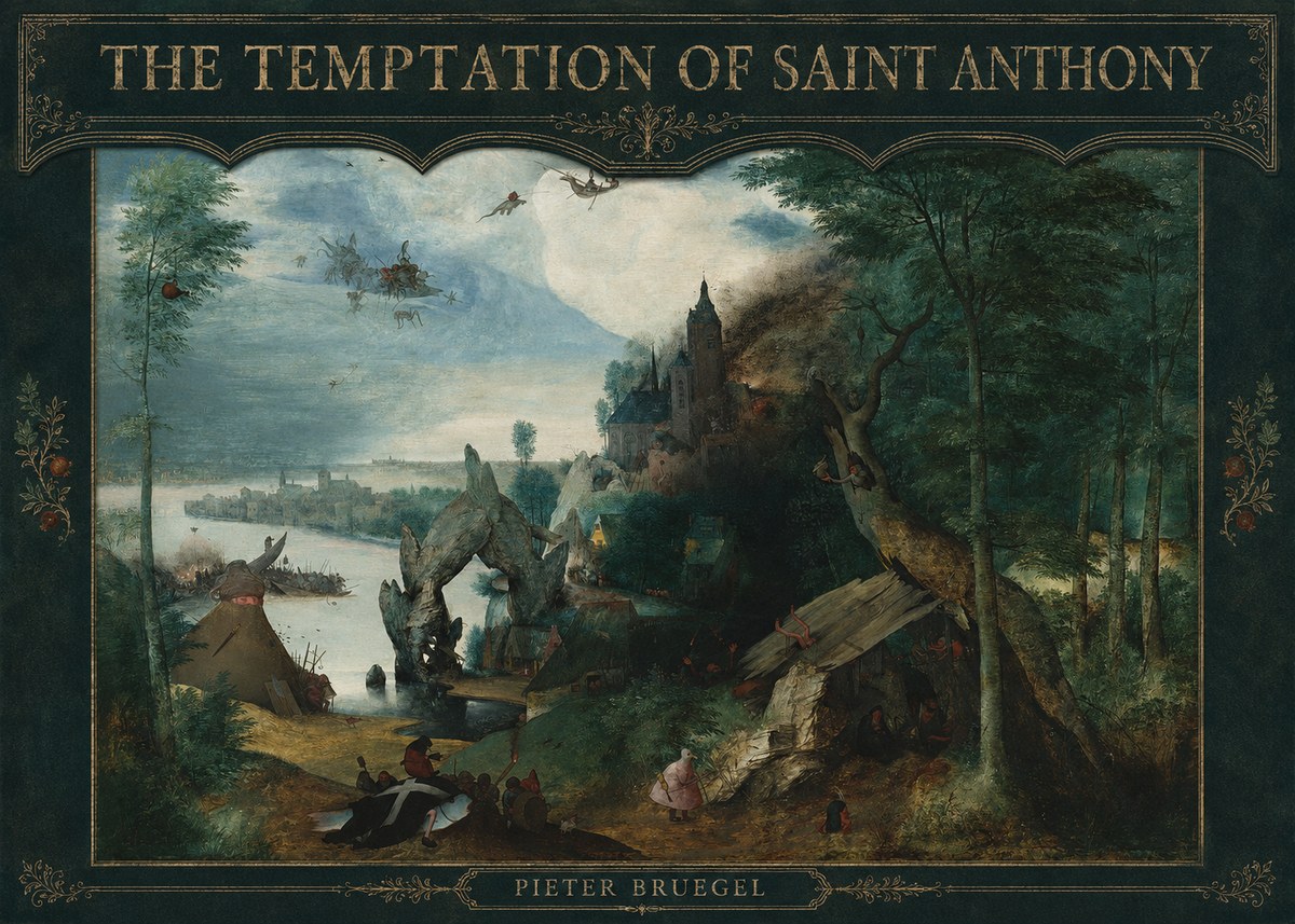 Pieter Bruegel The Temptation of Saint Anthony No3 - Plakát