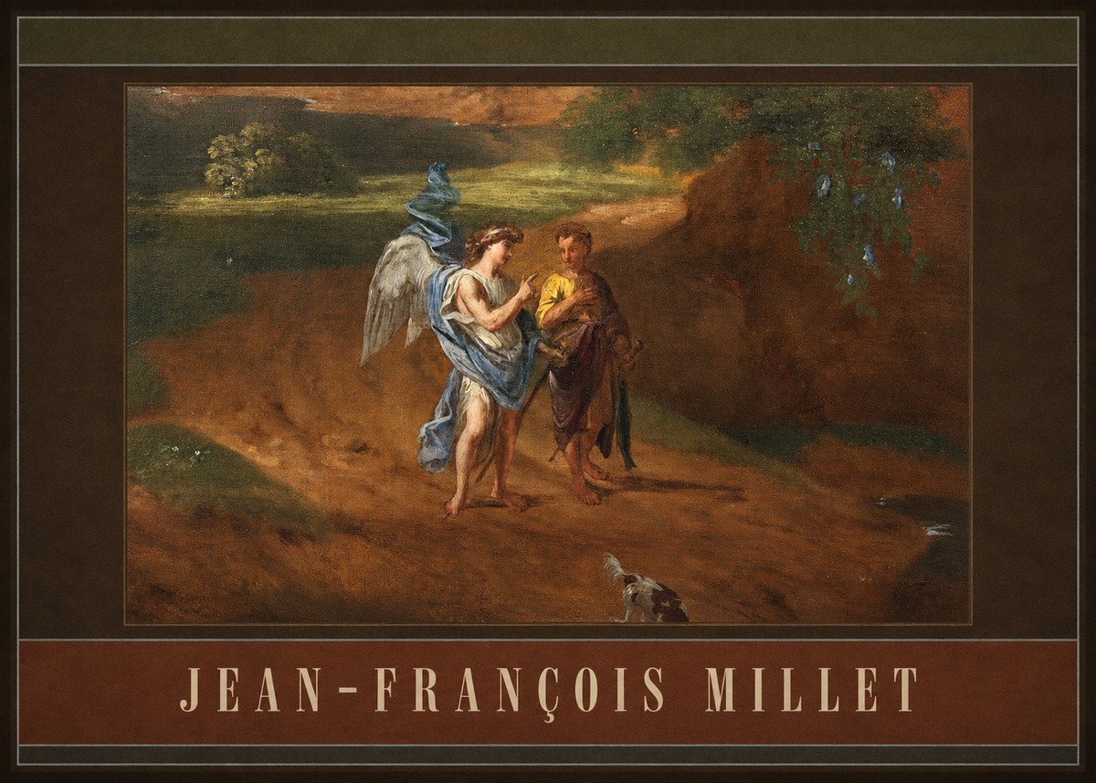 Jean-François Millet Tobias and the Angel No4 - Plakát