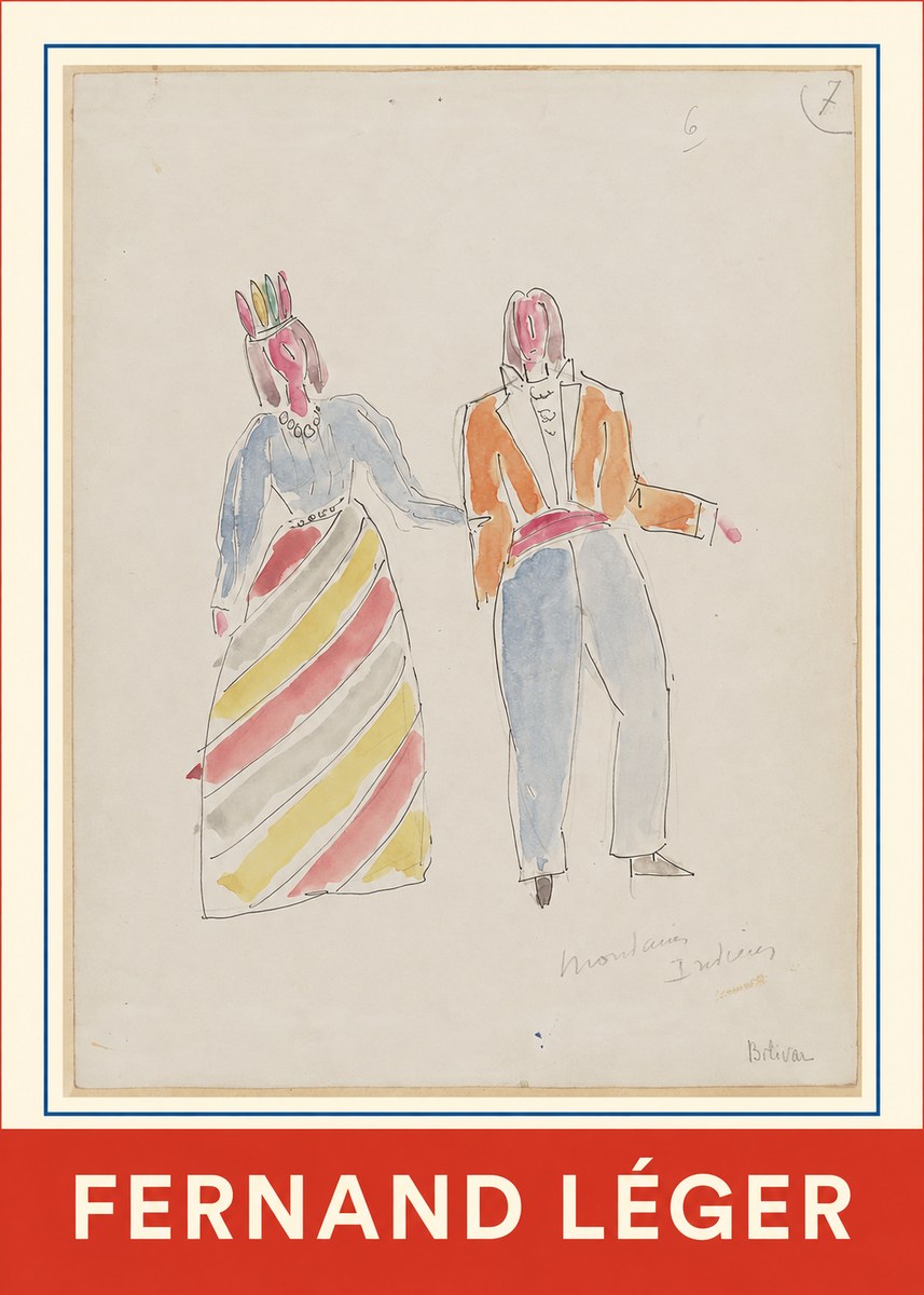 Fernand Léger Montagnes Indiennes No1 - Plakát
