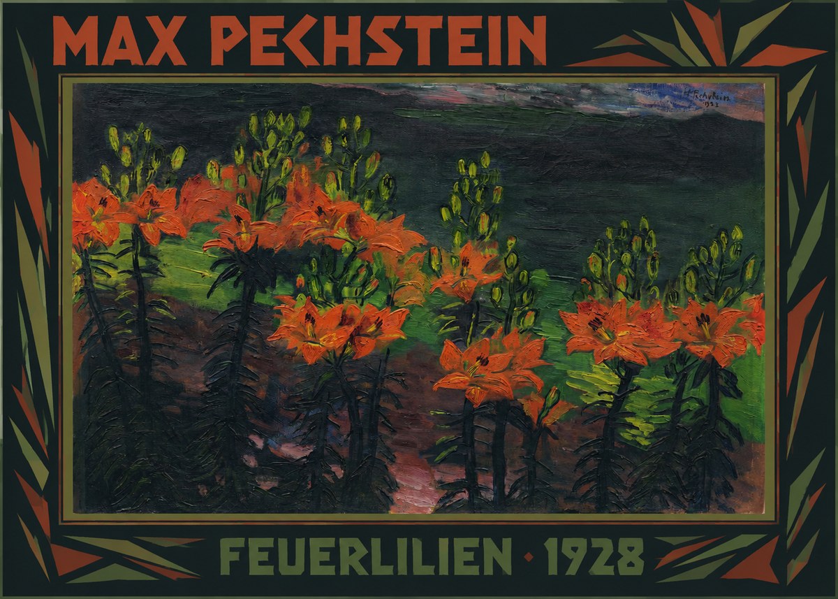 Max Pechstein Feuerlilien No1 - Plakát