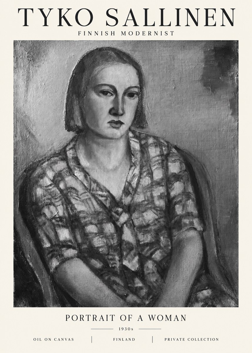 Tyko Sallinen Portrait of a Woman I No1 - Plakát
