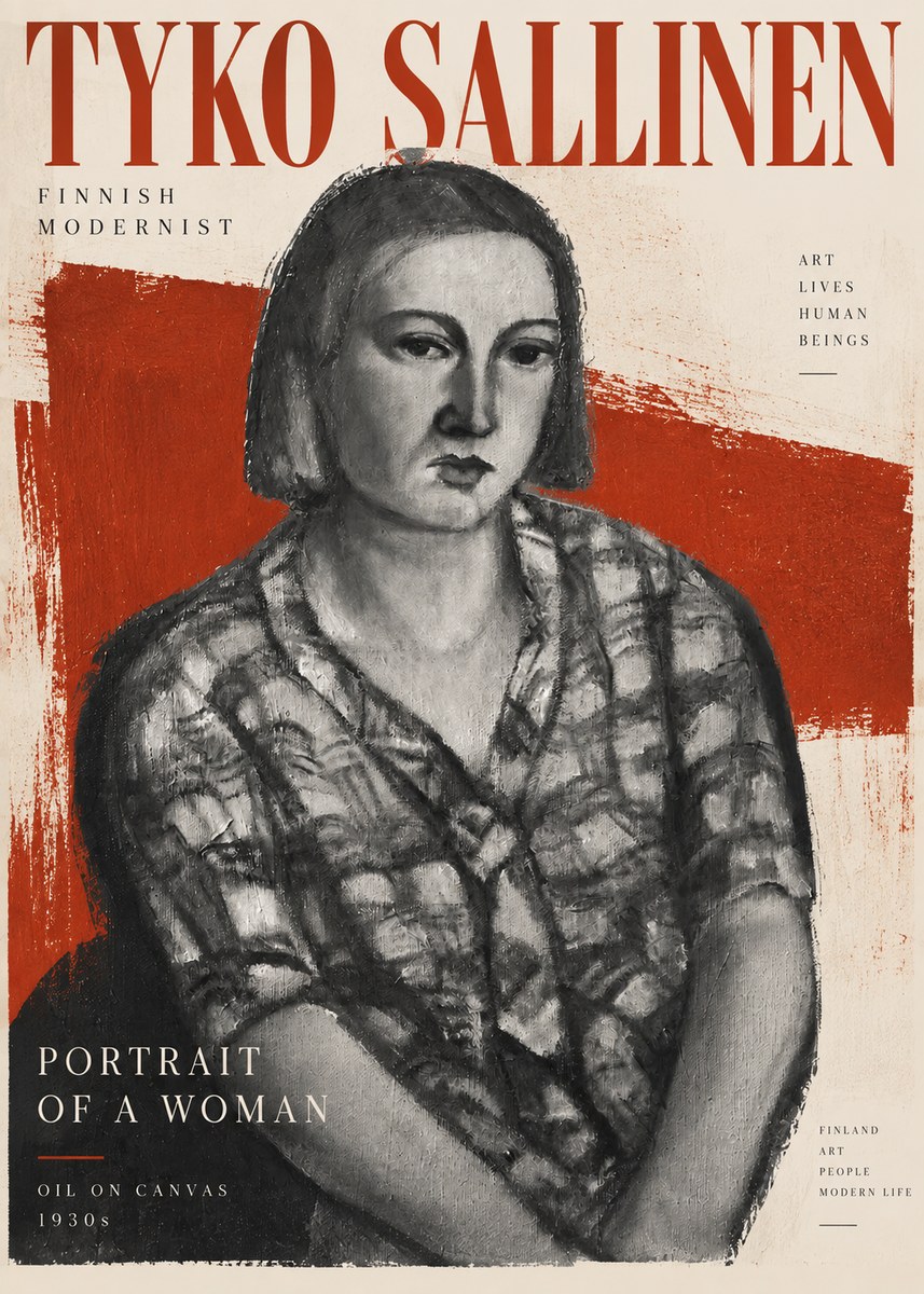 Tyko Sallinen Portrait of a Woman I No2 - Plakát
